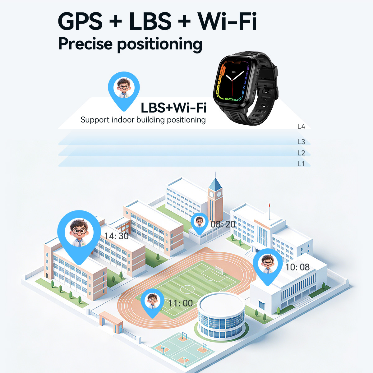 HOCO Y108 1.69inch HD LCD Curv - Smartwatch Watches For Kid Boy With Alarm 评论和价格