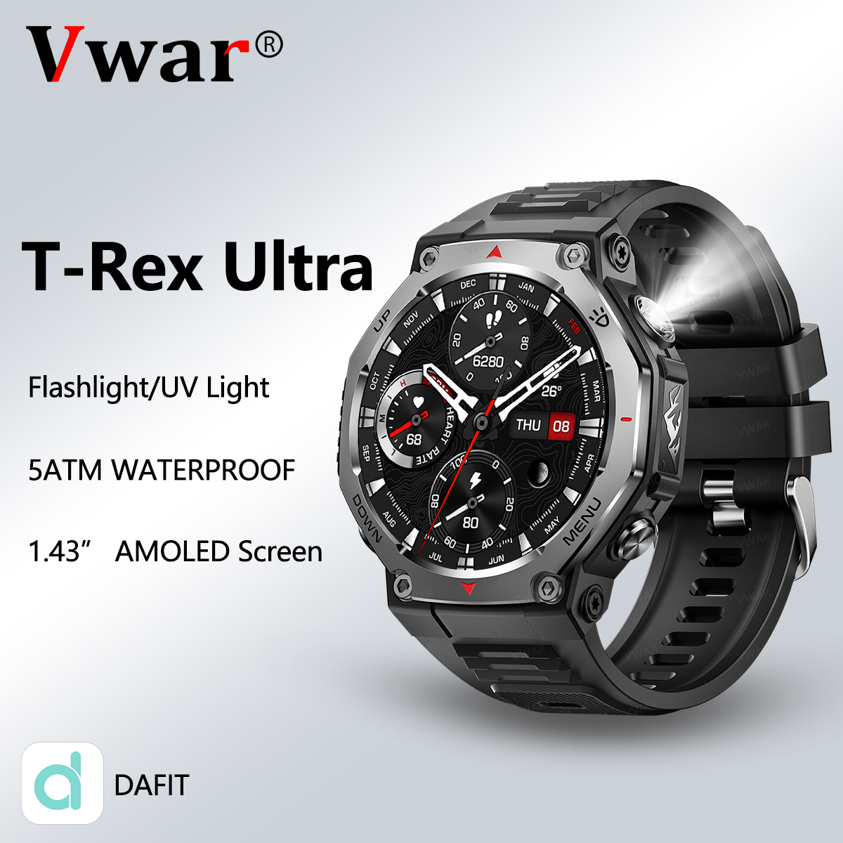 VWAR T-Rex Ultra Smart Watch w - Watch Vs Smartwatch 评论和价格